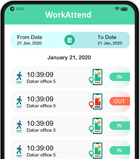 WorkAttend punch-in -out demo